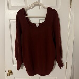 Maternity Scoop Neck Tunic Length Sweater